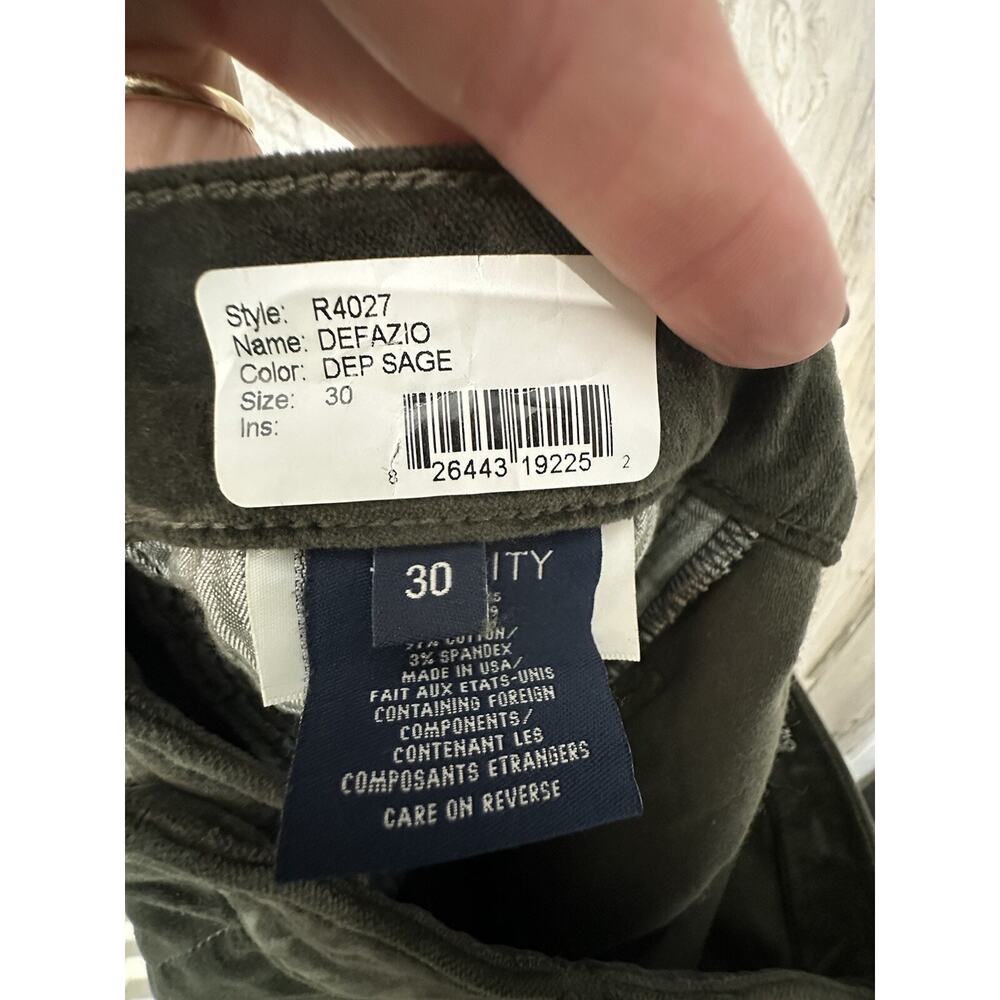 Fidelity wide leg Deep Sage Velour Velvet mid bootcut jeans 30 Anthropologie$228 - Picture 16 of 16